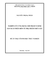 Nghiên cứu ứng dụng chế phẩm vi sinh sản xuất phân bón từ phụ phẩm thủy sản
