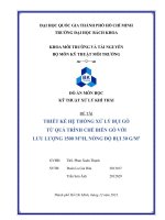 Thiết kế hệ thống xử lý bụi gỗ từ quá trình chế biến gỗ với lưu lượng 1500 m3h, nồng độ bụi