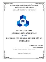 Tác động của biến đổi khí hậu đến an sinh xã hội