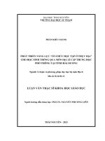 Phát triển năng lực “tổ chức học tập ở thực địa” cho học sinh thông qua môn địa lí cấp trung học phổ thông tại tỉnh hải dương
