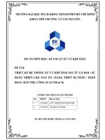 Thiết kế hệ thống xử lý khí thải so2 từ lò hơi, sử dụng nhiên liệu dầu fo bằng thiết bị tháp (tháp đệm) hấp thụ công suất 950 m3h