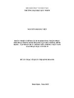 Hoàn thiện chính sách marketing nhằm phục hồi hoạt động kinh doanh tại viễn thông bình định   tập đoàn bưu chính viễn thông việt nam giai đoạn hậu covid 19