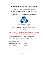 Xử lý nước thải sinh hoạt khu chung cư công suất 400 m3ngày đêm