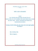 Bài Tiểu Luận tiêu chuẩn chức danh nghề nghiệp  kỹ thuật viên :các vấn đề liên quan đến văn hóa ứng xử trong công tác xét nghiệm chẩn đoán hình ảnh  thăm dò chức năng – trung tâm kiểm soát bệnh tật thành phố hải phòng