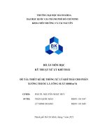 Thiết kế hệ thống xử lý khí thải cho phân xưởng thuốc lá công suất 10080 m3h