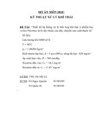 Thiết kế hệ thống xử lý hỗn hợp khí thải ô nhiễm bụi và hơi nicotine từ lò sấy thuốc của dây chuyền sản xuất thuốc lá