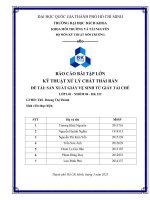 Kỹ thuật xử lý chất thải rắn đề tài sản xuất giấy vệ sinh từ giấy tái chế