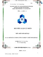 Khí metan trong nông nghiệp và biến đổi khí hậu