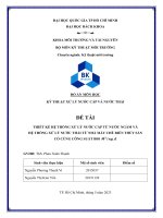 THIẾT KẾ HỆ THỐNG XỬ LÝ NƯỚC CẤP TỪ NƯỚC NGẦM VÀ  HỆ THỐNG XỬ LÝ NƯỚC THẢI TỪ NHÀ MÁY CHẾ BIẾN THỦY SẢN  CÓ CÙNG CÔNG SUẤT 800 M3ng.d