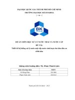 Thiết kế hệ thống xử lý nước mặt cấp nước sinh hoạt cho khu dân cư 6500 dân