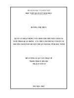 LUẬN VĂN QUẢN LÝ HĐ VUI CHƠI CHO TRẺ MG 5T THEO QĐ LTLTT