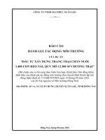 Đánh giá tác động môi trường công ty đầu tư xây dựng trang trại chăn nuôi heo