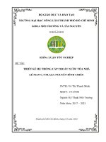 Thiết kế hệ thống cấp thoát nước cho toà nhà lé man c t plaza nguyễn đình chiểu