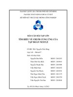 Tìm hiểu về chuỗi cung ứng của tập đoàn nestlé