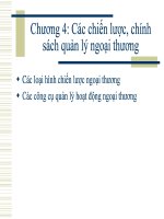 Bài giảng thương mại quốc tế  chương 4   các chiến lược, chính sách quản lý ngoại thương
