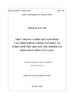 Thực trạng và hiệu quả giải pháp can thiệp phòng chống tật khúc xạ ở học sinh tiểu học dân tộc Khmer tại đồng bằng sông Cửu Long