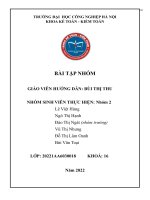 Bài tập nhóm kế toán