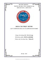 Báo cáo thực hành lập và trình bày báo cáo tài chính doanh nghiệ