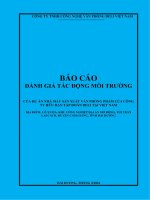 Báo cáo đánh giá tác động môi trường của Dự án Nhà máy sản xuất văn phòng phẩm của Công ty hữu hạn tập đoàn Dell tại Việt Nam