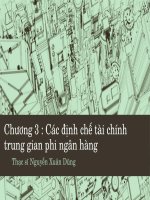Bài giảng tiền tệ, ngân hàng và thị trường tài chính 2  chương 3   nguyễn xuân dũng