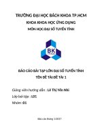 Matlab đại số tuyến tính câu thực hiện trong command window