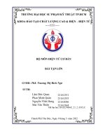 Đề bài tập lớn môn điện tử cơ bản