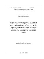 Thực trạng và hiệu quả giải pháp can thiệp phòng chống tật khúc xạ ở học sinh tiểu học dân tộc Khmer tại đồng bằng sông Cửu Long