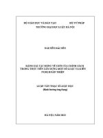 Luận văn thạc sĩ Luật học: Đánh giá tác động về giới của chính sách trong thực tiễn xây dựng một số luật và kiến nghị hoàn thiện