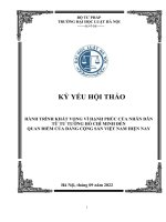 Kỷ yếu hội thảo khoa học cấp Trường: Hành trình khát vọng vì hạnh phúc của nhân dân từ tư tưởng Hồ Chí Minh đến quan điểm của Đảng Cộng sản Việt Nam hiện nay