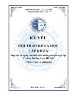Kỷ yếu hội thảo khoa học cấp Khoa: Dạy học từ vựng cho sinh viên không chuyên ngữ tại Trường Đại học Luật Hà Nội - Thực trạng và giải pháp