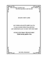 Luận văn thạc sĩ Luật học: Quy trình giải quyết khiếu nại của cơ quan hành chính ở địa phương - Quy định pháp luật và thực tiễn thực hiện