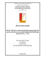 Thiết kế và tính toán hệ thống chưng luyện liên tục làm việc liên tục ở áp suất thường để tách hỗn hợp hai cấu tử cs2 – ccl4