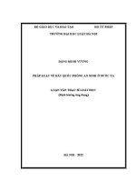 Luận văn thạc sĩ Luật học: Pháp luật về đất quốc phòng an ninh ở nước ta