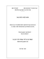 Luận văn thạc sĩ Luật học: Pháp luật về hình thức khuyến mại giảm giá và thực tiễn thi hành tại tỉnh Hà Giang