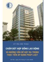 Kỷ yếu hội thảo khoa học cấp Khoa: Chấm dứt hợp đồng lao động và những vấn đề đặt ra trong thực tiễn áp dụng pháp luật