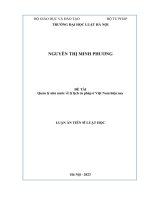 Luận án tiến sĩ Luật học: Quản lý nhà nước về lý lịch tư pháp ở Việt Nam hiện nay