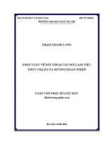 Luận văn thạc sĩ Luật học: Pháp luật về đối thoại tại nơi làm việc  - Thực trạng và hướng hoàn thiện