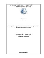 Luận văn thạc sĩ Luật học: Bảo hộ nhãn hiệu âm thanh trong pháp luật quốc tế và kinh nghiệm cho Việt Nam