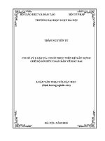 Luận văn thạc sĩ Luật học: Cơ sở lý luận và cơ sở thực tiễn để xây dựng chế độ sở hữu toàn dân về đất đai