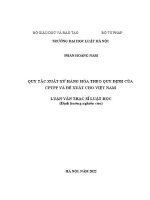 Luận văn thạc sĩ Luật học: Quy tắc xuất xứ hàng hoá theo quy định của CPTPP và đề xuất cho Việt Nam