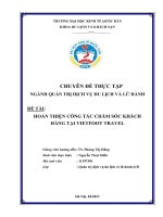 Chuyên đề thực tập: Đánh giá công tác chăm sóc khách hàng của công ty Vietfoot Travel