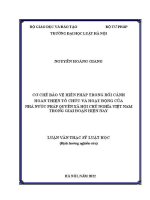 Luận văn thạc sĩ Luật học: Cơ chế bảo vệ Hiến pháp trong bối cảnh hoàn thiện tổ chức và hoạt động của Nhà nước pháp quyền xã hội chủ nghĩa Việt Nam trong giai đoạn hiện nay