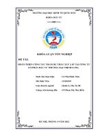 Khóa luận tốt nghiệp: Hoàn thiện công tác tham dự thầu xây lắp tại Công ty cổ phần đầu tư thương mại Thịnh Long