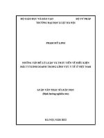 Luận văn thạc sĩ Luật học: Những vấn đề lý luận và thực tiễn về điều kiện đầu tư kinh doanh trong lĩnh vực y tế ở Việt Nam