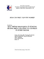 Quy trình nhập khẩu ô tô bằng đường biển