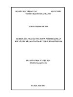 Luận văn thạc sĩ Luật học: Kê biên, xử lý tài sản của người phải thi hành án đối với các bản án của Toà án về hợp đồng tín dụng