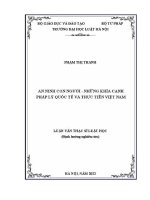 Luận văn thạc sĩ Luật học: An ninh con người - Những khía cạnh pháp lý quốc tế và thực tiễn Việt Nam