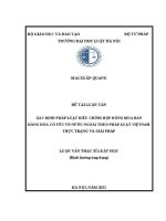 Luận văn thạc sĩ Luật học: Xác định pháp luật điều chỉnh hợp đồng mua bán hàng hoá có yếu tố nước ngoài theo pháp luật Việt Nam - Thực trạng và giải pháp