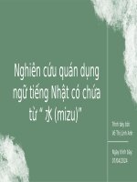 Nghiên cứu quán dụng ngữ tiếng nhật chứa từ mizu võ thị linh anh 20cnj02