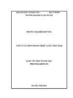 Luận văn thạc sĩ Luật học: Căn cứ ly hôn trong pháp luật Việt Nam